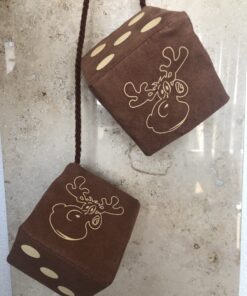Dekowürfel mit Druck 10x10 aus Wildleder