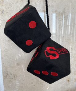 Dekowürfel mit Stick 12 x 12 aus Wildleder