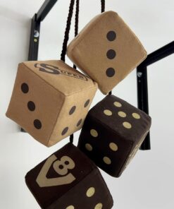 Dekowürfel mit Druck 10x10 aus Wildleder