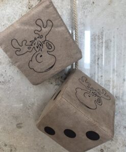 Dekowürfel mit Druck 10x10 aus Wildleder