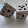 Dekowürfel mit Stick 10×10 aus Wildleder