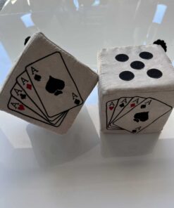 Dekowürfel mit Stick 12 x 12 aus Wildleder