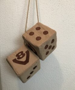 Dekowürfel mit Stick 10x10 aus Wildleder