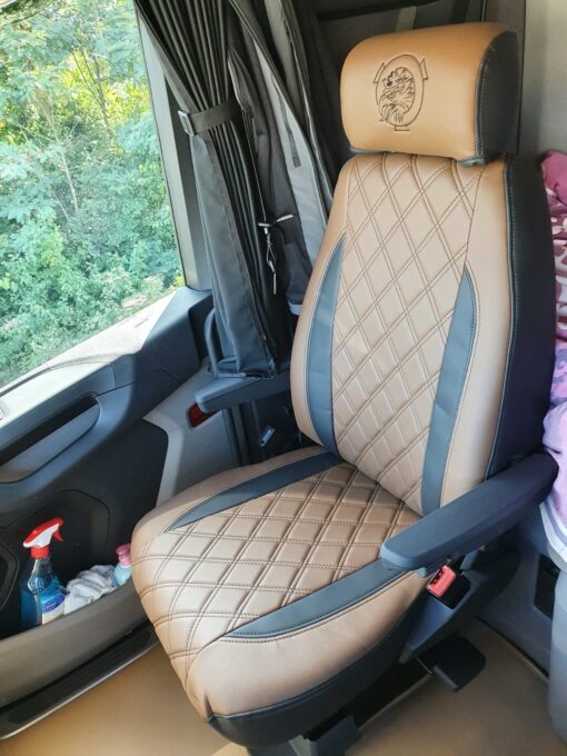 Sitzbezüge passend für SCANIA Fahrerseite Recaro Beifahrersitz Klappstuhl – Bild 2