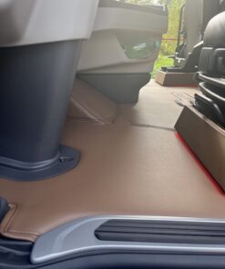 Kunstleder Tunnel Glatt/ Gestickt passend für SCANIA S New Generation Beifahrersitz Klappstuhl mit Kleiner Abdeckung