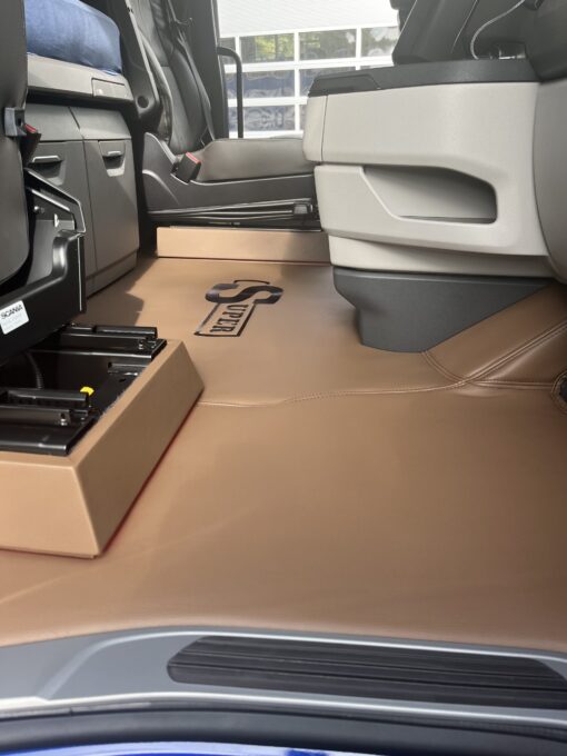 Kunstleder Tunnel Glatt/ Gestickt passend für SCANIA S New Generation Beifahrersitz Klappstuhl mit Kleiner Abdeckung – Bild 20