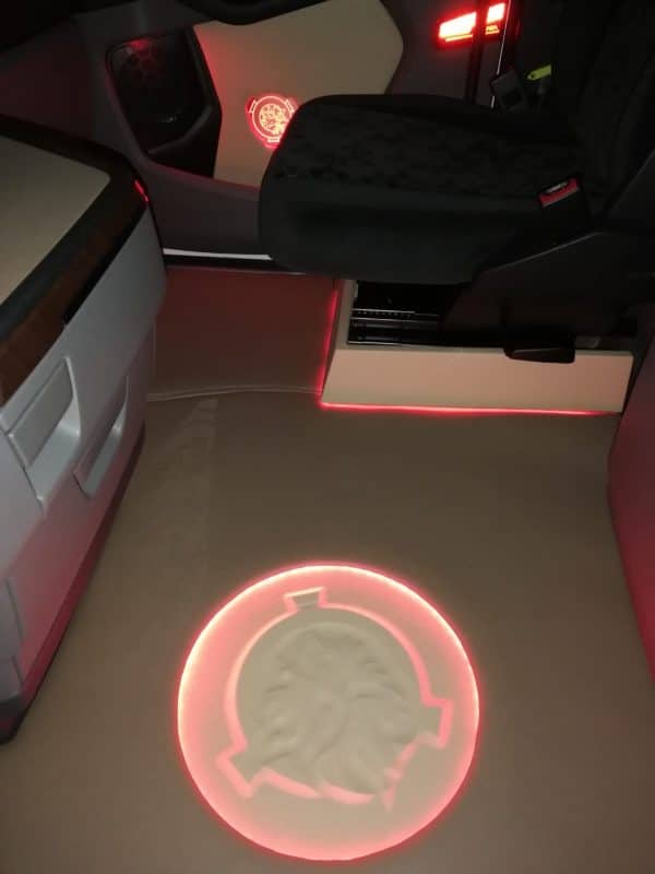 Kunstleder Tunnel Druck mit/ohne Beleuchtung passend für SCANIA S New Generation Beifahrersitz Klappstuhl mit Kleiner Abdeckung