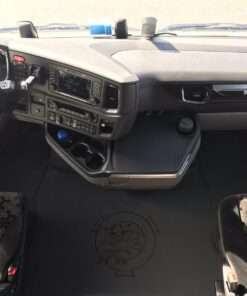 Kunstleder Tunnel Glatt/ Gestickt passend für SCANIA S New Generation Beifahrersitz Klappstuhl mit Kleiner Abdeckung