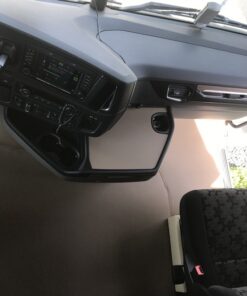 Kunstleder Tunnel Glatt/ Gestickt passend für SCANIA S New Generation Beifahrersitz Klappstuhl mit Kleiner Abdeckung