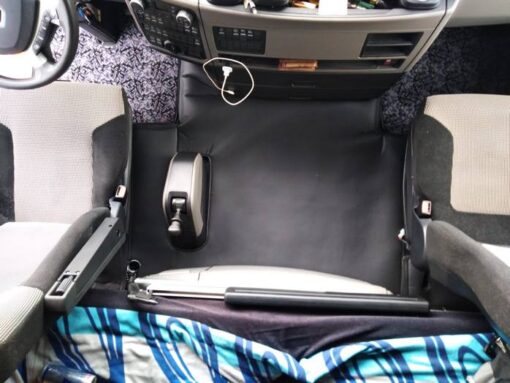 Tunnel Glatt/Gesteppt passend für MAN TGX Automatik mit 2 Schubladen im Armaturenbrett Bj ab 2018 bis 2019 – Bild 4