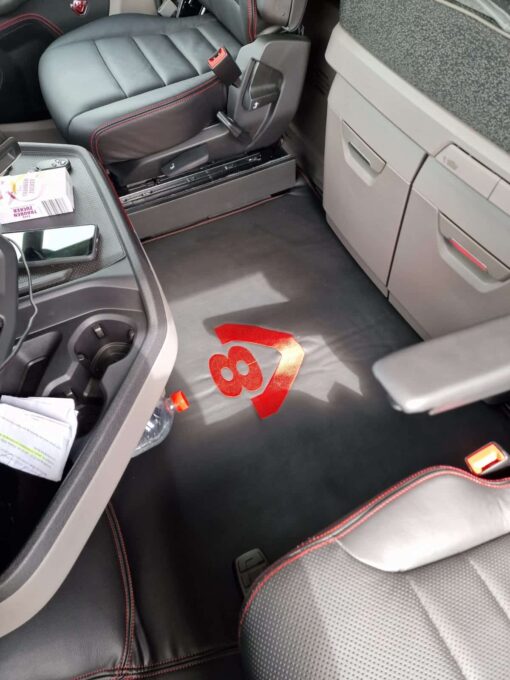 Kunstleder Tunnel Glatt/ Gestickt passend für SCANIA S New Generation Beifahrersitz Luftgefedert mit Kleiner Abdeckung – Bild 10