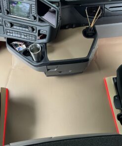 Kunstleder Tunnel Glatt/ Gestickt passend für SCANIA S New Generation Beifahrersitz Luftgefedert mit Kleiner Abdeckung