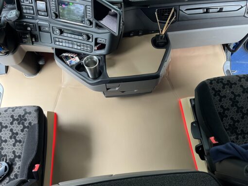 Kunstleder Tunnel Glatt/ Gestickt passend für SCANIA S New Generation Beifahrersitz Luftgefedert mit Kleiner Abdeckung
