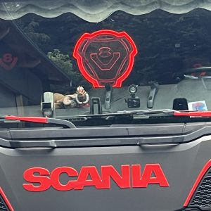 Beleuchtete Hinterwand passend für Scania/ R New Generation mit Druck