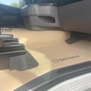 Kunstleder Fußmatten Gestickt passend für SCANIA R New Generation Beifahrersitz Klappstuhl unter die Leisten