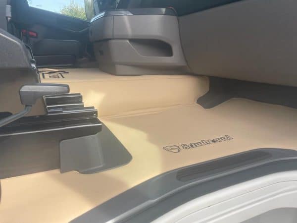 Kunstleder Fußmatten Gestickt passend für SCANIA R New Generation Beifahrersitz Klappstuhl unter die Leisten