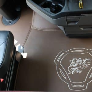 Kunstleder Tunnel Glatt/ Gestickt passend für SCANIA S New Generation Beifahrersitz Luftgefedert mit Kleiner Abdeckung