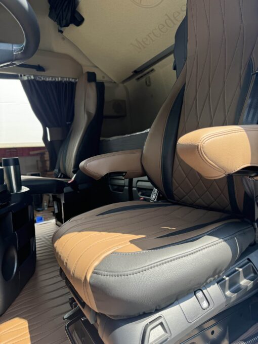 Sitzbezüge passend für ACTROS MP4/5 Beifahrersitz Klappstuhl - 12 cm Kopfstütze – Bild 9