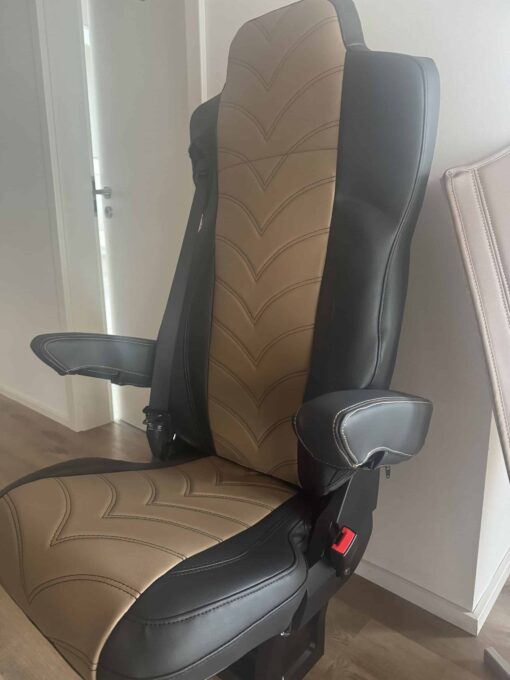 Sitzbezüge passend für ACTROS MP4/5 Beifahrersitz Klappstuhl - 12 cm Kopfstütze – Bild 6