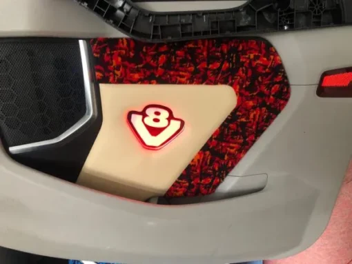 Türverkleidung Scania R/S New Generation mit Beleuchtung und Lasergravur / mit Plüsch Kante – Bild 3