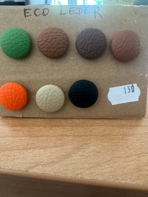 Knöpf überzogen mit Eco Leder 18 mm mit Splint