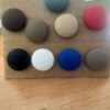 Knöpf überzogen mit Eco Leder 18 mm mit Splint