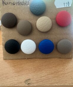 Knöpf überzogen mit Kunstleder 18 mm mit Splint