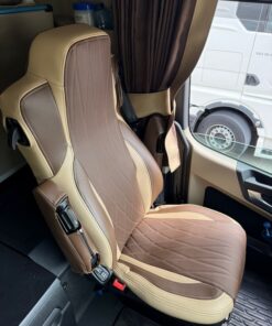 Sitzbezüge passend für ACTROS MP4/5 Beifahrersitz mit Sitzecke – 12 cm Kopfstütze