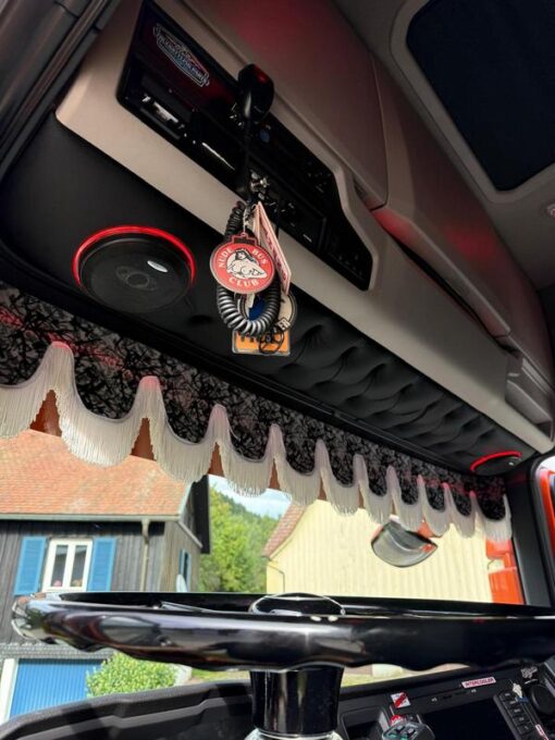Sonnenblendeabdeckung passend für Scania R/S geknöpft mit 2 oder 4 Lautsprechern – Bild 5