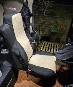 Sitzbezüge passend für ACTROS MP4/5 Beifahrersitz mit Sitzecke – 12 cm Kopfstütze