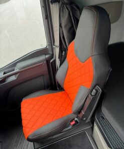 Sitzbezüge aus Kunstleder passend für MAN TGX ab Bj 2020 Fahrersitz mit höhenverstellbaren Gurt