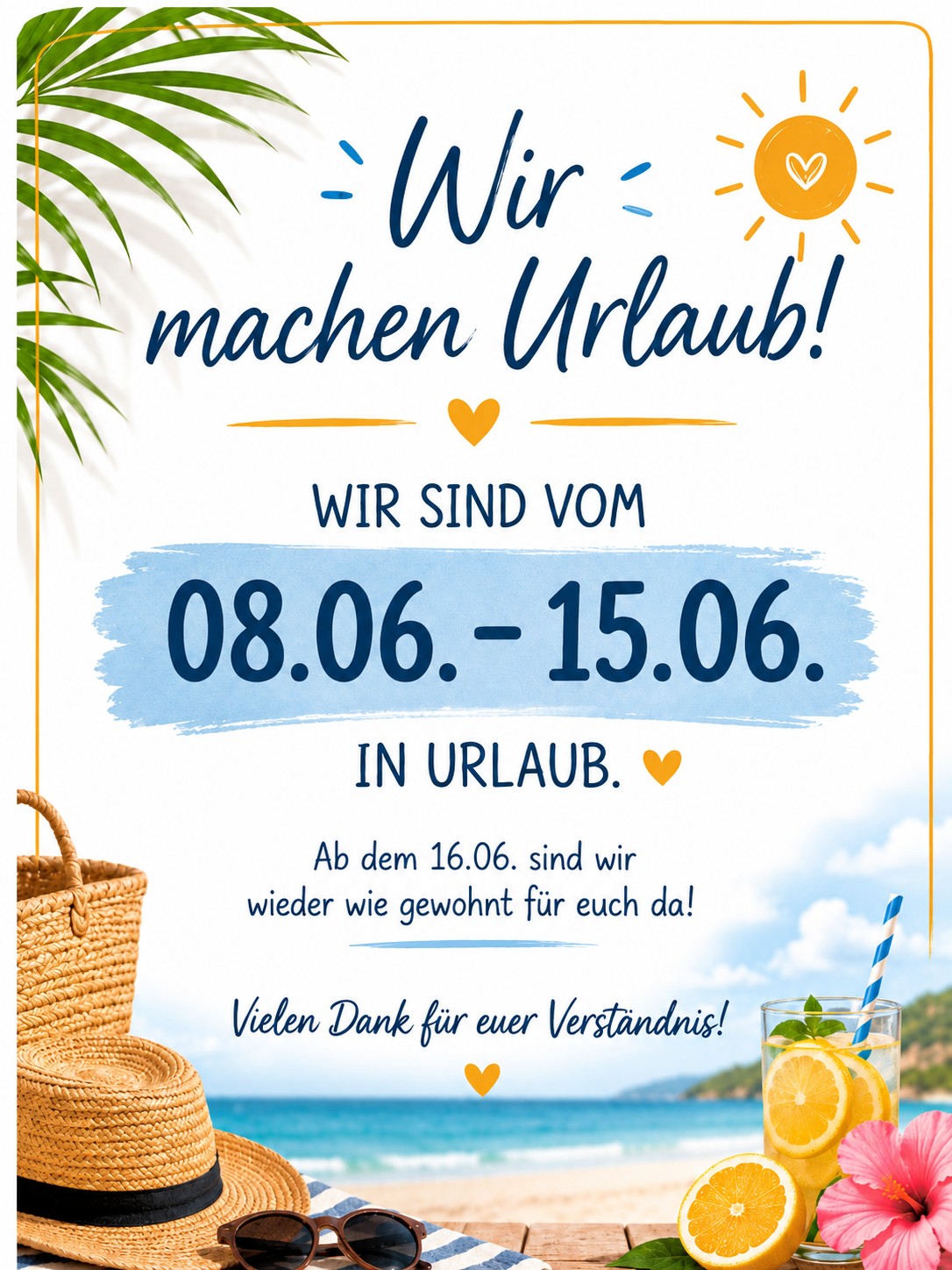 Wir machen Urlaub
