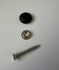 Knöpf überzogen mit Eco Leder 18 mm inklusive Schrauben