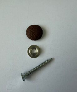 Knöpf überzogen mit Eco Leder 18 mm inklusive Schrauben