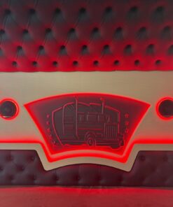 Hinterwand mit Druck und Beleuchtung passend für Scania S/R New Generation mit 4 Lautsprechern
